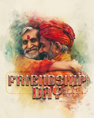 Friendship Day - Two Elderly Men Artwork For X