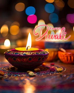 Happy Diwali - Festival Of Lights Status Post For Threads