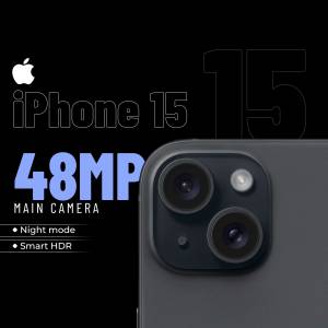 iPhone 15 with 48MP main camera detail