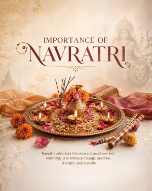 Importance Of Navratri Celebration Poster For Threads