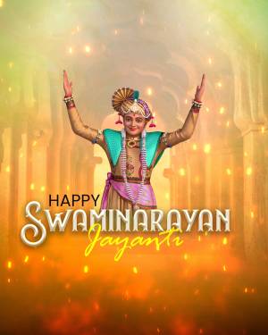 Happy Swaminarayan Jayanti Promotional Banner For Snapchat