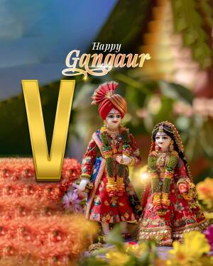 Gangaur festival celebration with dolls
