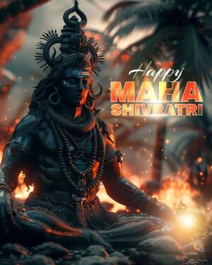 Happy Maha Shivaratri Marketing Image For LinkedIn