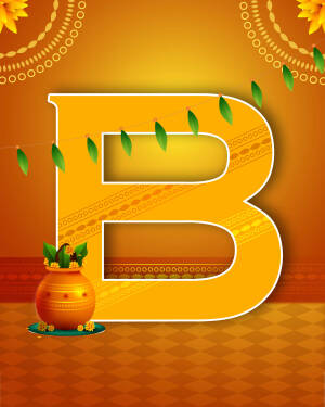 Festive Letter B Design Branding Post For Twitter