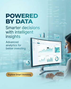Powered By Data - Smart Investing Analytics Flyer For Pinterest