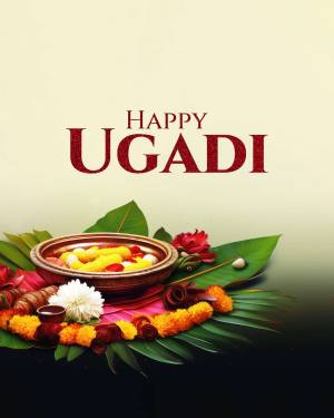 Happy Ugadi Festival Flyer For Telegram