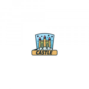 Cartoon Castle Emblem Banner For WhatsApp