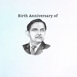 Pencil sketch of Dr. Vikram Sarabhai for his birth anniversary tribute