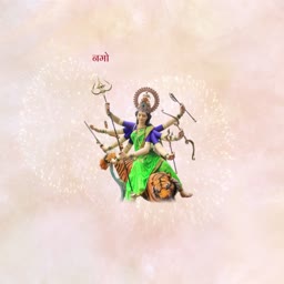 Goddess Durga sitting on a tiger during Navratri festival