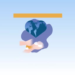A graphic illustration showing hands being washed with soap, accompanied by a heart-shaped earth icon representing global health and hygiene.