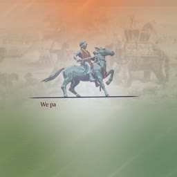 Statue of Chhatrapati Shivaji Maharaj on a horse with a faded historical background