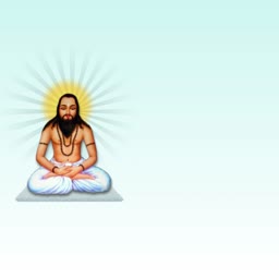 A serene spiritual figure meditating in a seated position with a divine aura