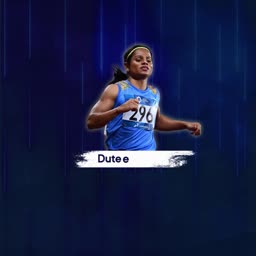 Indian athlete Dutee Chand running in a professional race