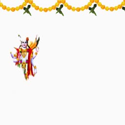 Lord Rama with traditional marigold flower garland decor