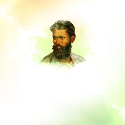 A watercolor-style portrait of the Indian poet and freedom fighter Subramania Bharati against a light background.