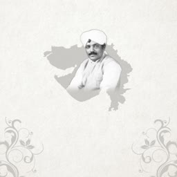 A grayscale portrait of Sardar Vallabhbhai Patel superimposed over a map of Gujarat