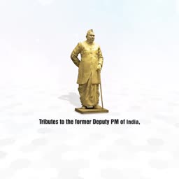 Statue of former Deputy Prime Minister of India on a light background