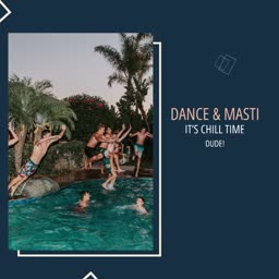 Friends jumping into a swimming pool during a chill summer party