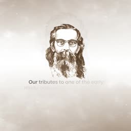 Illustration of MS Golwalkar with a tribute text