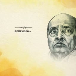 A sketched portrait of P.V. Narasimha Rao with a 'Remembering' text overlay