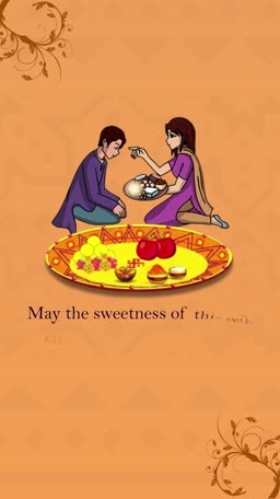 A brother and sister celebrating Bhai Dooj festival