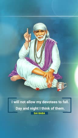 Sai Baba Spiritual Quote Poster Poster For WhatsApp