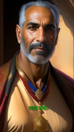 An elderly Middle Eastern man with a white beard and traditional royal attire with a gold necklace, looking directly at the camera.
