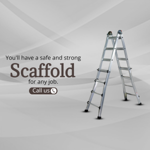 Industrial Ladder Services Promotion Poster For WhatsApp