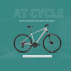 At Cycle Bicycle Promotion Template For Pinterest