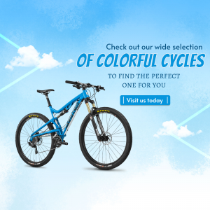 Shop Our Range Of Colorful Bicycles Template For LinkedIn