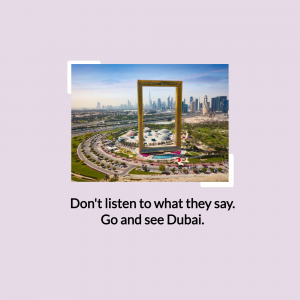 Visit Dubai Frame Graphic For Facebook