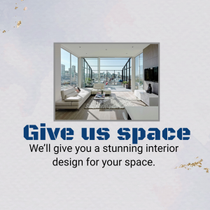 Modern Interior Design Service Poster For Twitter