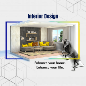 Modern Living Room Interior Design Concept Marketing Image For Twitter