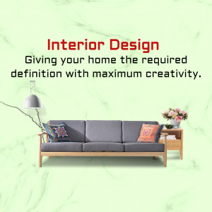 Creative Interior Design Services Branding Post For LinkedIn