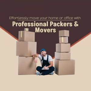 Professional Packers And Movers Service Poster For Instagram