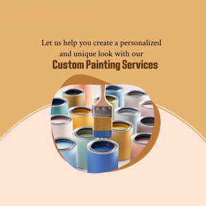 Custom Painting Services Flyer For Facebook