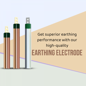 Three industrial earthing electrodes of varying heights against a light background