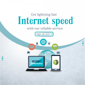Lightning Fast Internet Service Promotion Post For LinkedIn