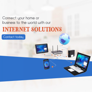 Internet Solutions Promotional Ad Graphic For LinkedIn