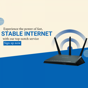 Fast Stable Internet Service Promotion Poster For Facebook