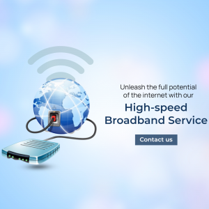 High-Speed Broadband Service Promotion Creative Design For WhatsApp