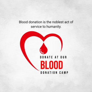 Blood Donation Camp Awareness Poster Design For Telegram