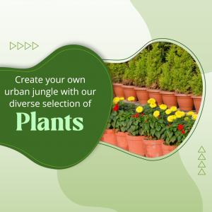Urban Jungle Plant Selection Social Media Graphic Design For Telegram