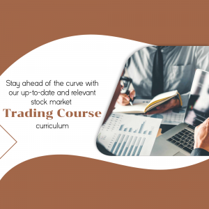 A person reviewing financial charts and notes for a professional stock market trading course