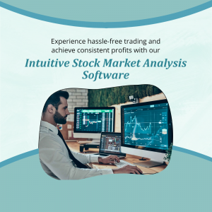 A professional trader working on stock market analysis software on multiple computer monitors.