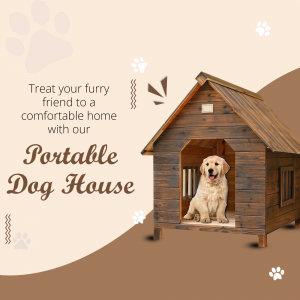 Portable Dog House Advertisement Business Poster For Twitter