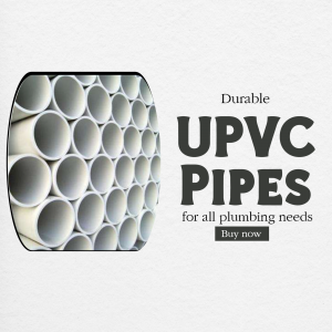 Durable UPVC Pipes Advertisement Promotional Banner For Pinterest