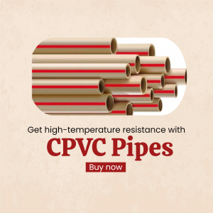 CPVC Pipes For High-Temperature Resistance Business Poster For LinkedIn
