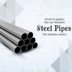 High-Quality Stainless Steel Pipes Advertisement Graphic For Pinterest