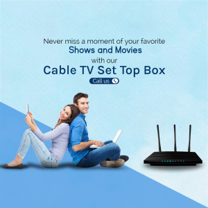 Cable TV Set Top Box Promotional Advertisement Creative Design For Pinterest